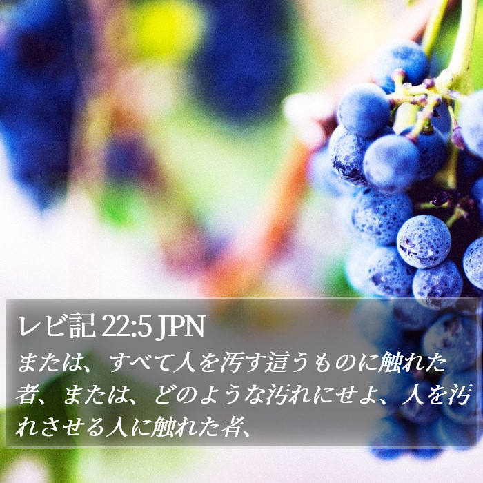 レビ記 22:5 JPN Bible Study