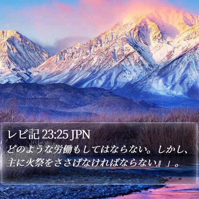 レビ記 23:25 JPN Bible Study