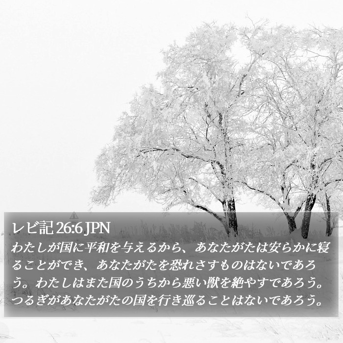 レビ記 26:6 JPN Bible Study