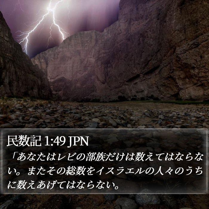 民数記 1:49 JPN Bible Study