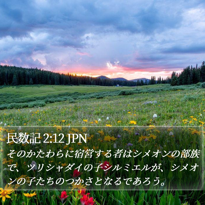 民数記 2:12 JPN Bible Study