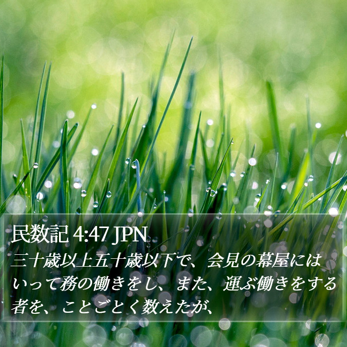 民数記 4:47 JPN Bible Study