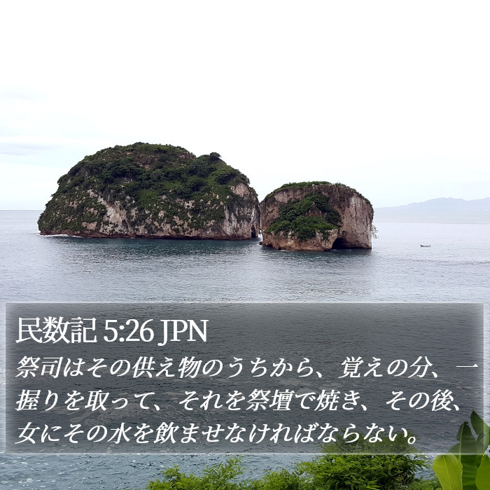 民数記 5:26 JPN Bible Study