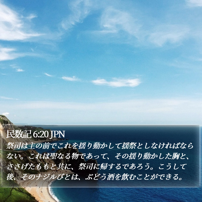 民数記 6:20 JPN Bible Study