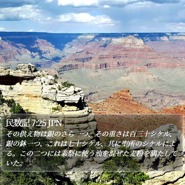 民数記 7:25 JPN Bible Study