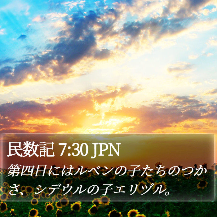 民数記 7:30 JPN Bible Study