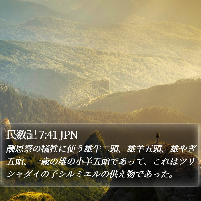 民数記 7:41 JPN Bible Study