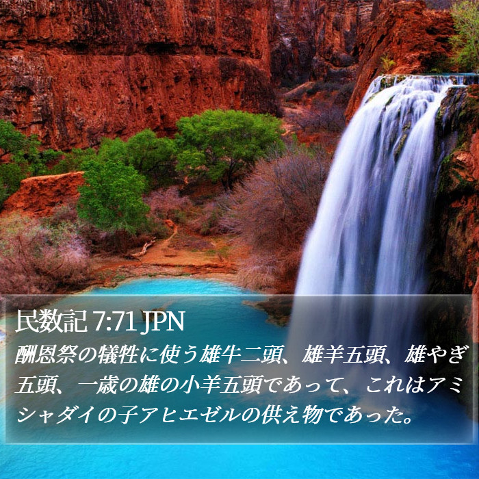 民数記 7:71 JPN Bible Study