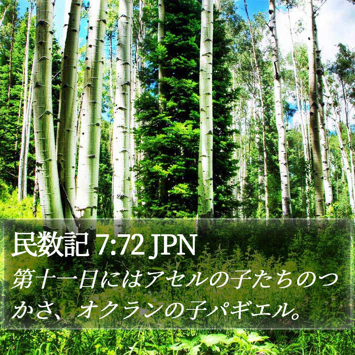 民数記 7:72 JPN Bible Study