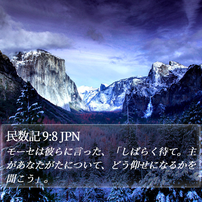 民数記 9:8 JPN Bible Study