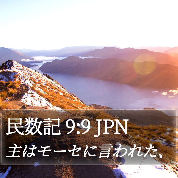 民数記 9:9 JPN Bible Study