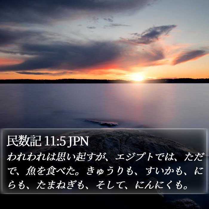 民数記 11:5 JPN Bible Study