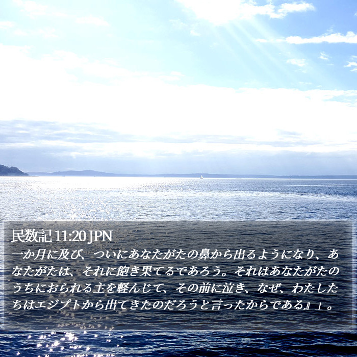 民数記 11:20 JPN Bible Study