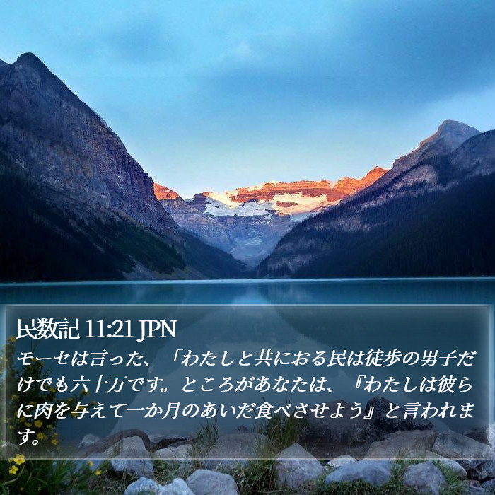 民数記 11:21 JPN Bible Study