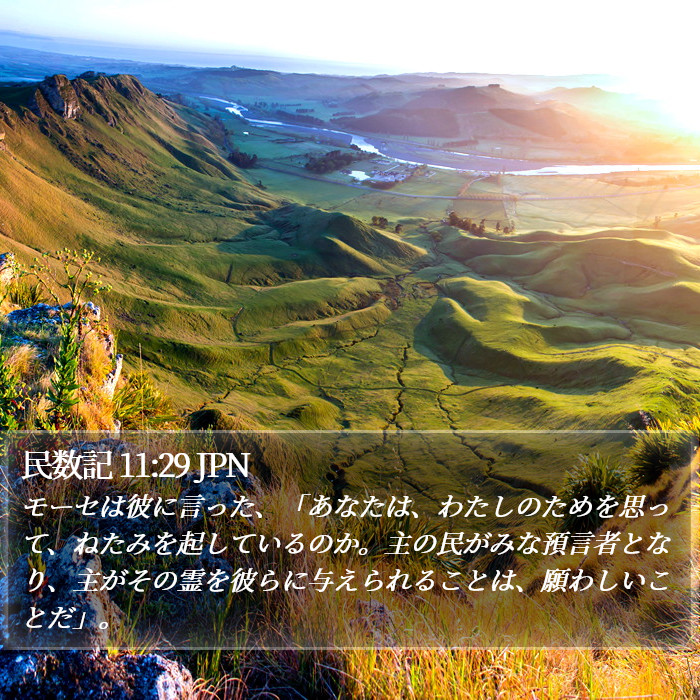 民数記 11:29 JPN Bible Study