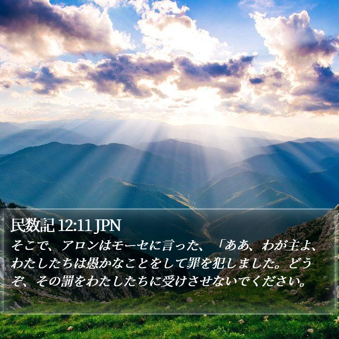 民数記 12:11 JPN Bible Study