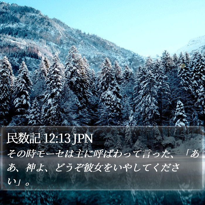 民数記 12:13 JPN Bible Study