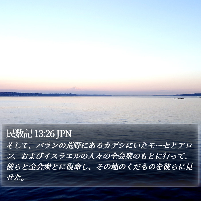 民数記 13:26 JPN Bible Study