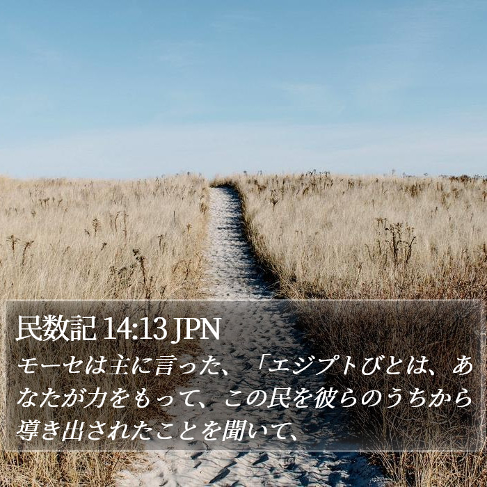 民数記 14:13 JPN Bible Study