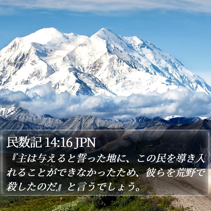 民数記 14:16 JPN Bible Study