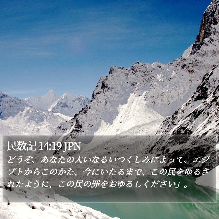 民数記 14:19 JPN Bible Study