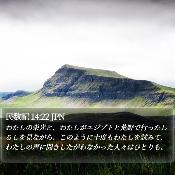 民数記 14:22 JPN Bible Study