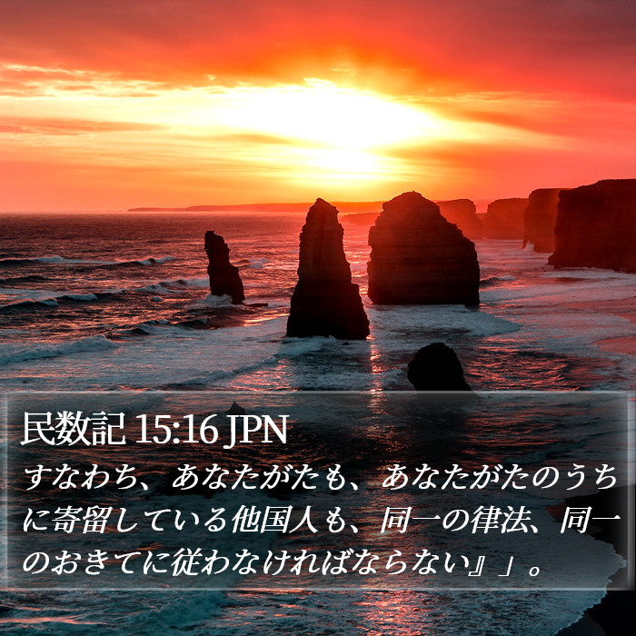 民数記 15:16 JPN Bible Study