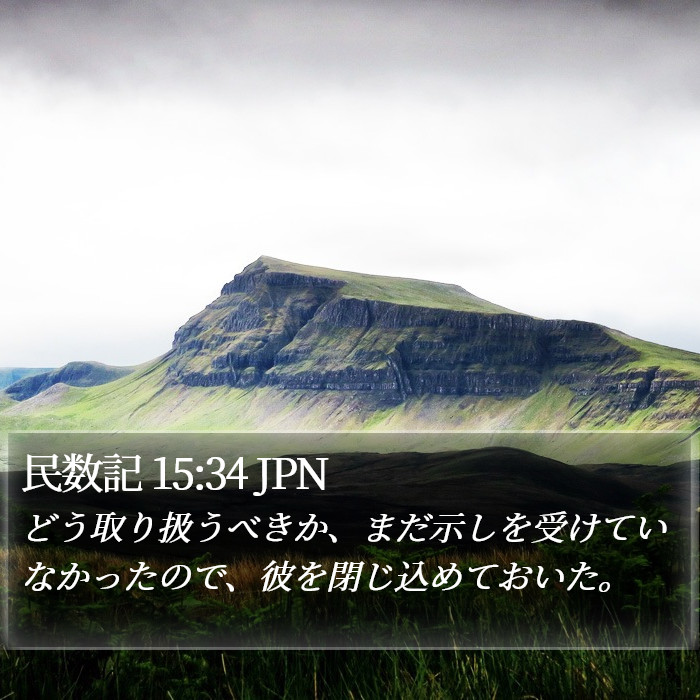民数記 15:34 JPN Bible Study
