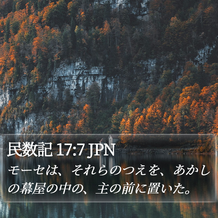 民数記 17:7 JPN Bible Study