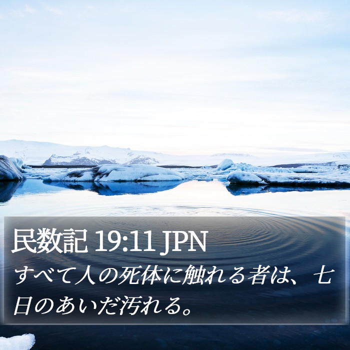 民数記 19:11 JPN Bible Study