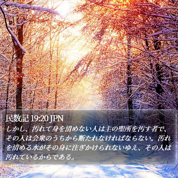 民数記 19:20 JPN Bible Study