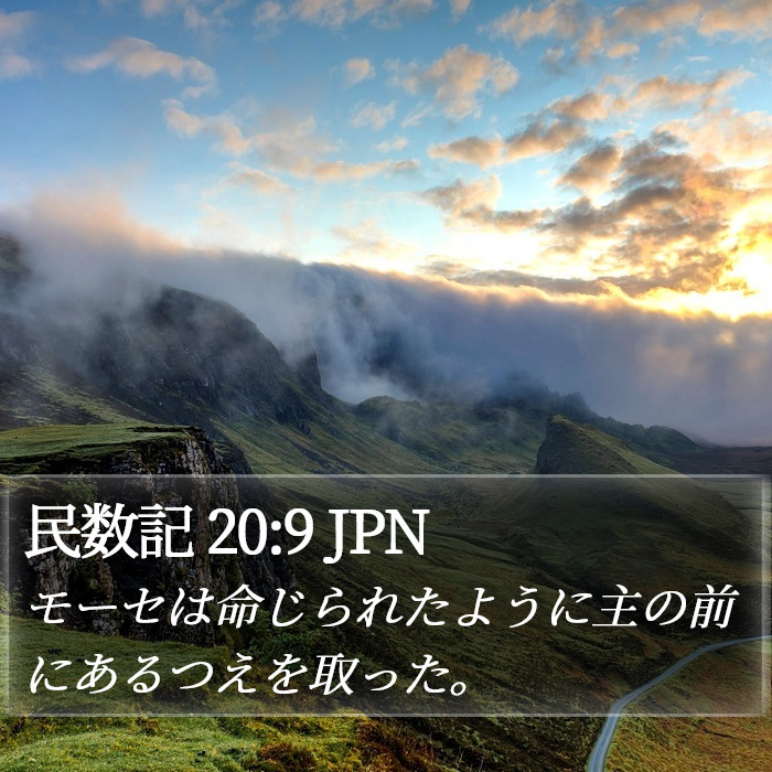 民数記 20:9 JPN Bible Study