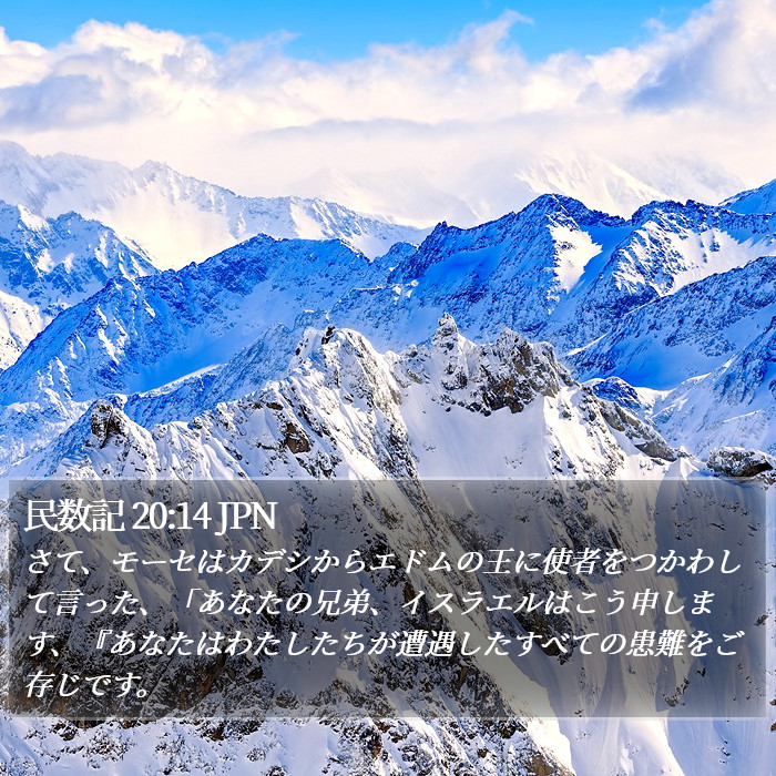 民数記 20:14 JPN Bible Study