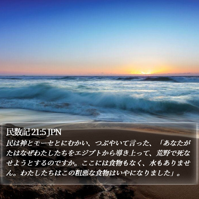 民数記 21:5 JPN Bible Study