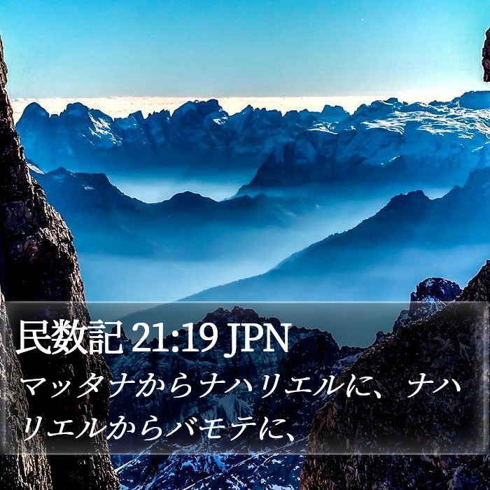 民数記 21:19 JPN Bible Study