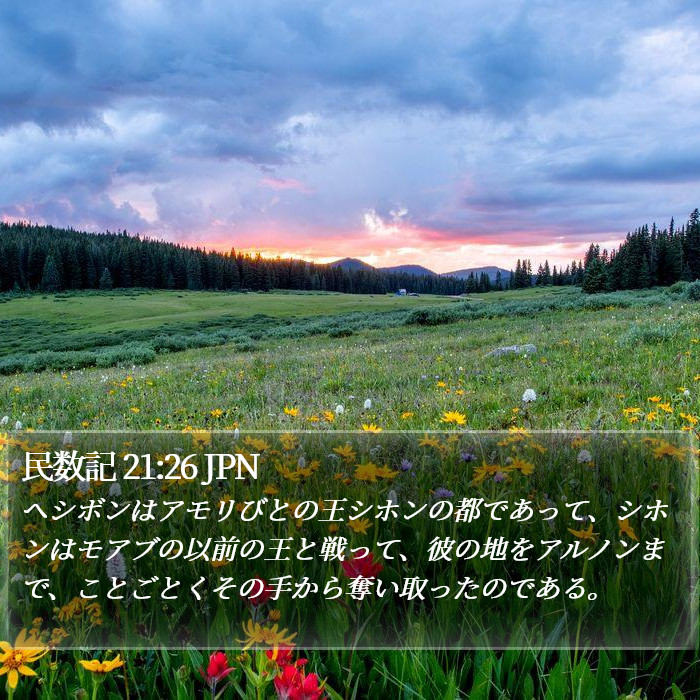 民数記 21:26 JPN Bible Study