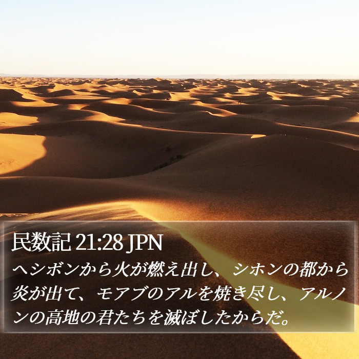 民数記 21:28 JPN Bible Study