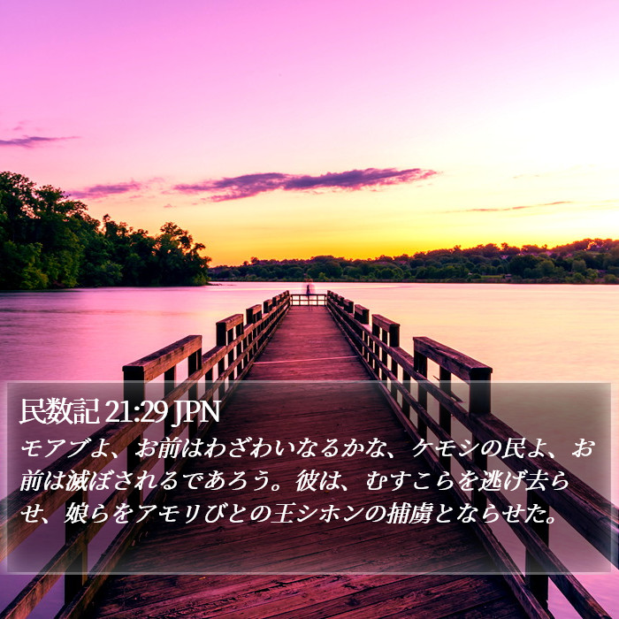 民数記 21:29 JPN Bible Study