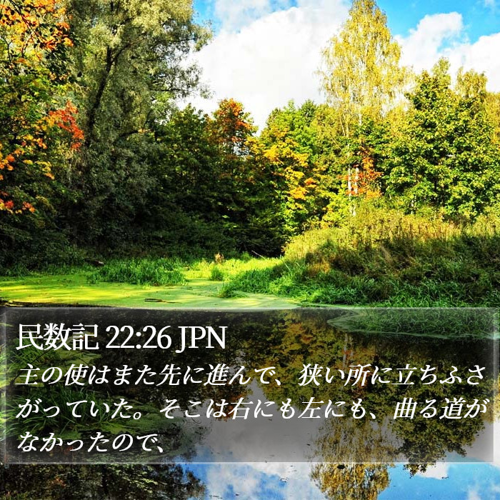 民数記 22:26 JPN Bible Study