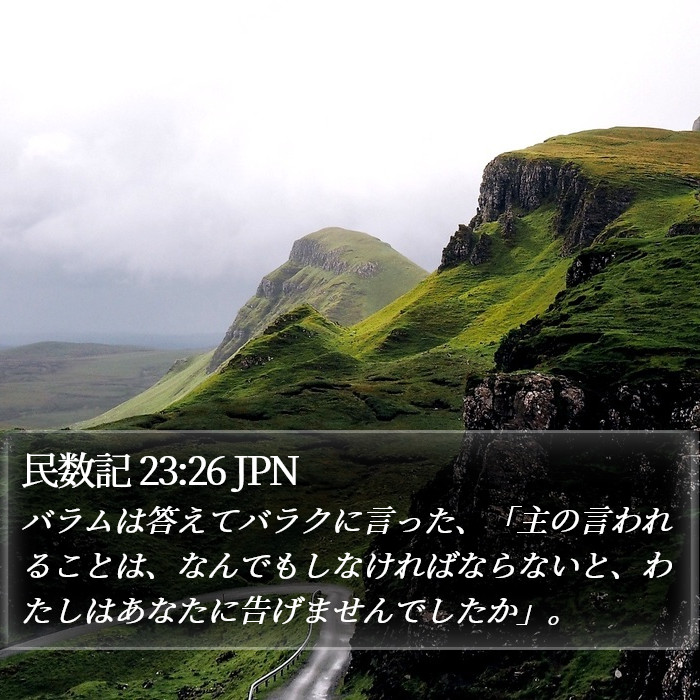 民数記 23:26 JPN Bible Study