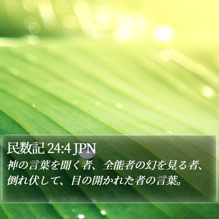 民数記 24:4 JPN Bible Study