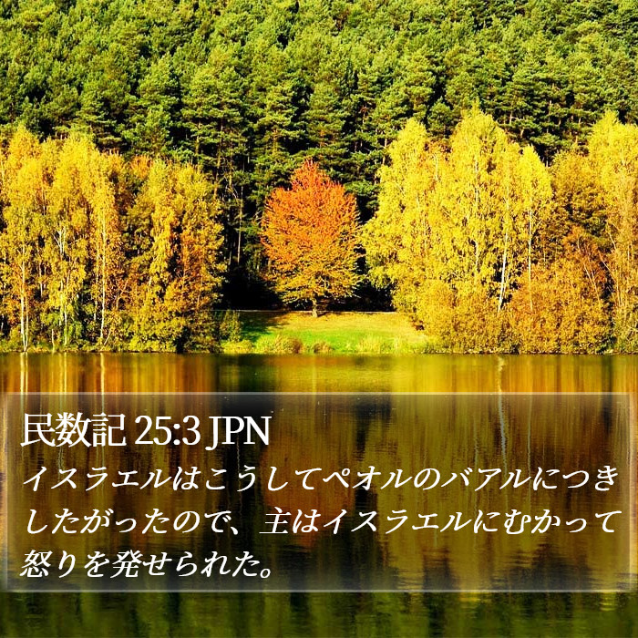 民数記 25:3 JPN Bible Study
