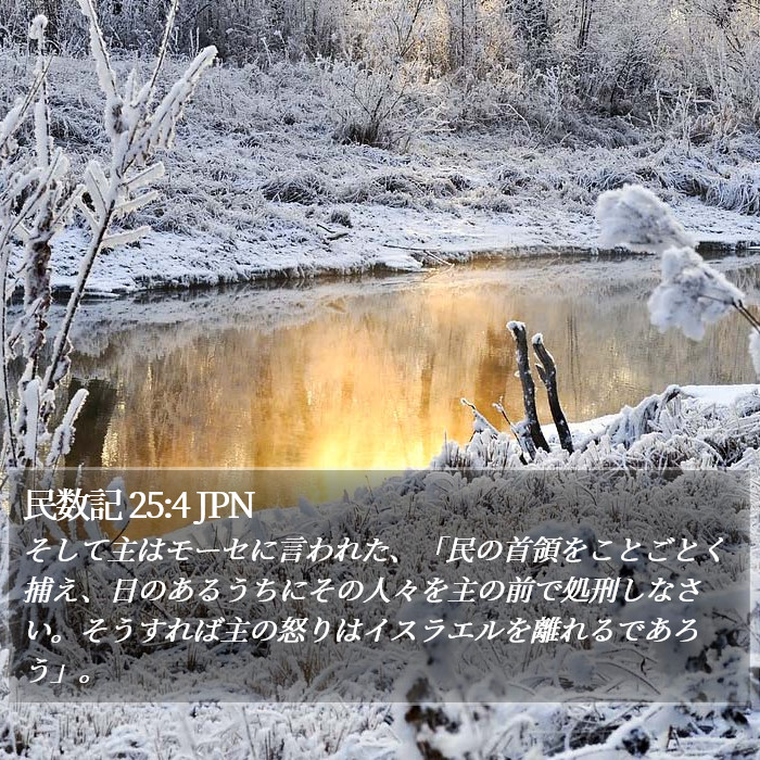 民数記 25:4 JPN Bible Study