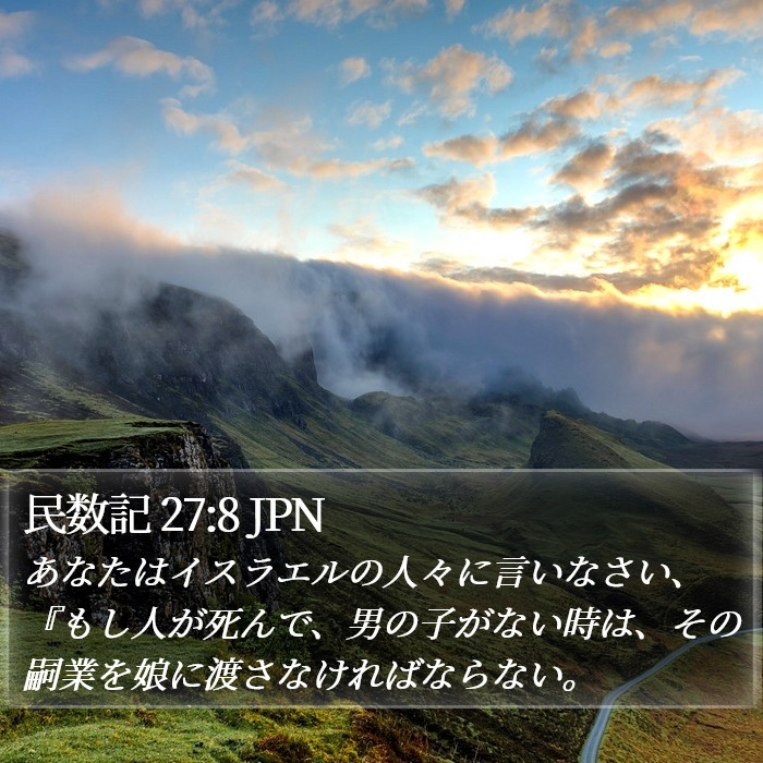 民数記 27:8 JPN Bible Study