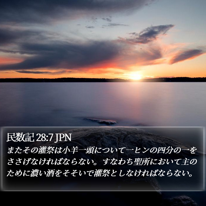 民数記 28:7 JPN Bible Study