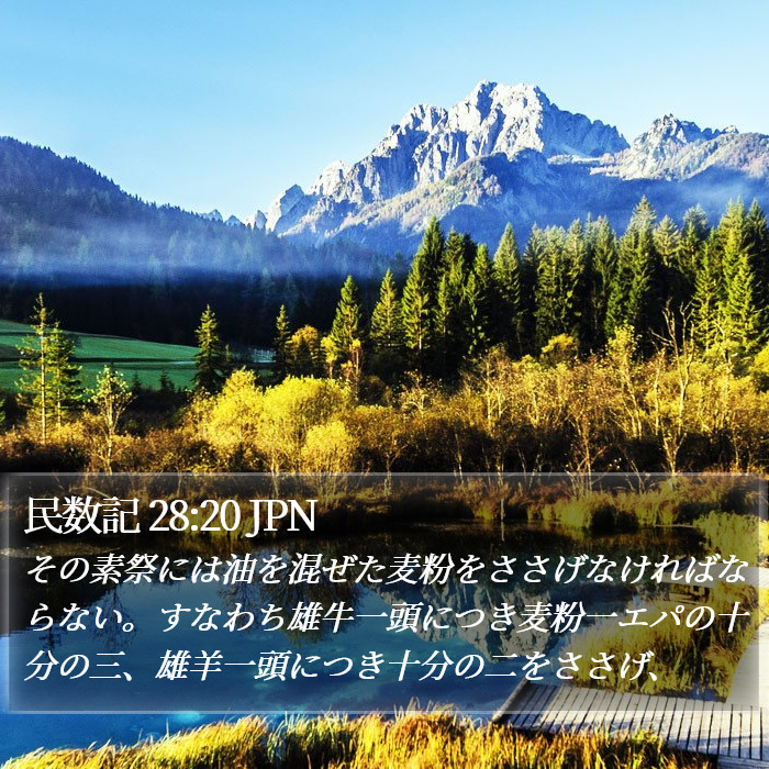 民数記 28:20 JPN Bible Study