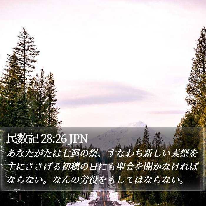 民数記 28:26 JPN Bible Study