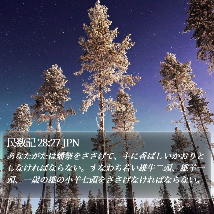 民数記 28:27 JPN Bible Study