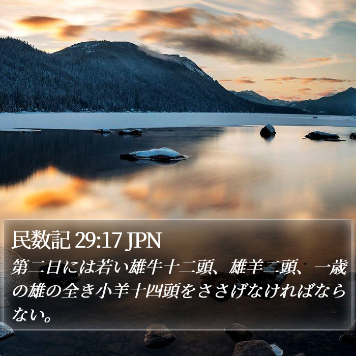 民数記 29:17 JPN Bible Study