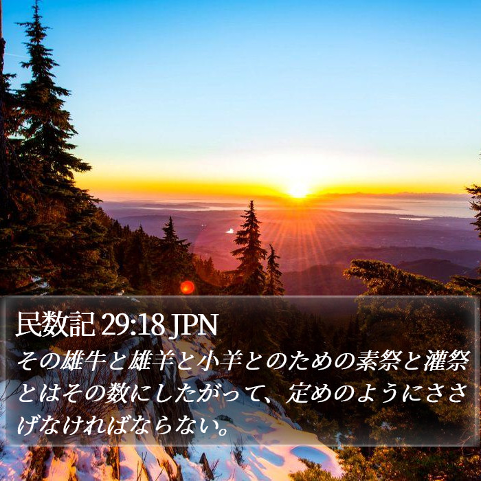 民数記 29:18 JPN Bible Study